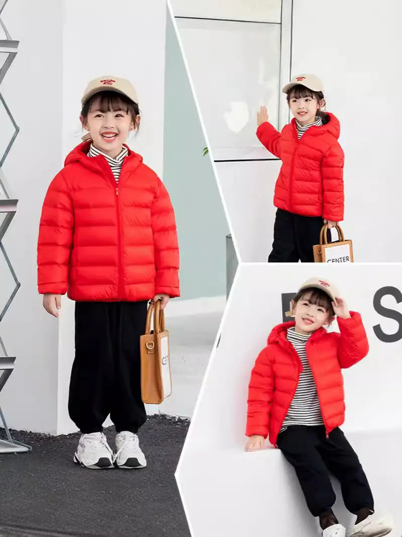 Kids Lightweight Hooded Jacket - 3 Colours, 100 to 170cm