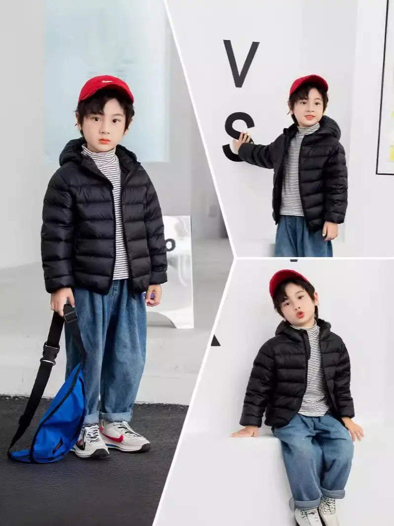 Kids Lightweight Hooded Jacket - 3 Colours, 100 to 170cm