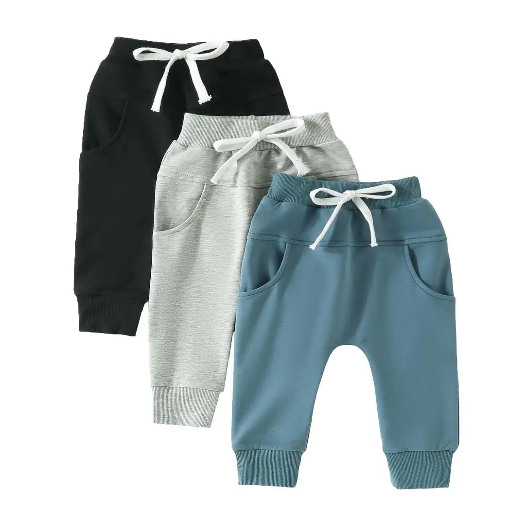 Baby Drawstring Jogger Pants Set - 0 to 3 Years