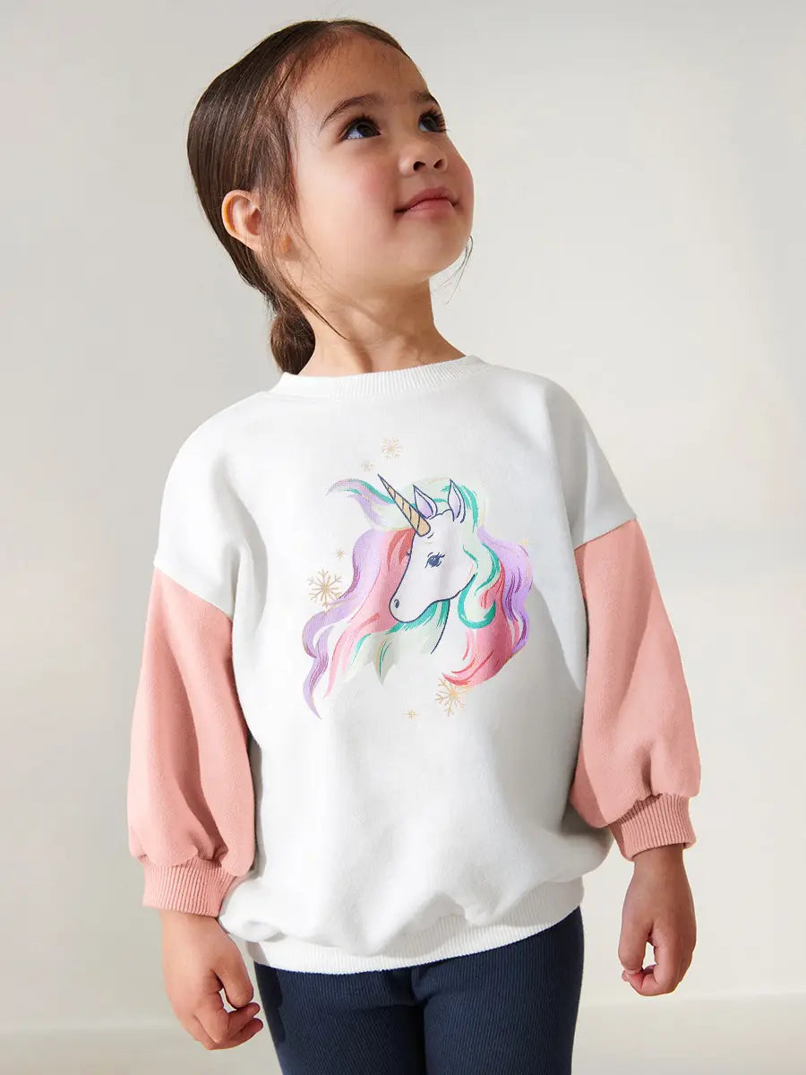Kids Unicorn Top and Leggings Set - 90 to 140cm, 2 to 7 Years