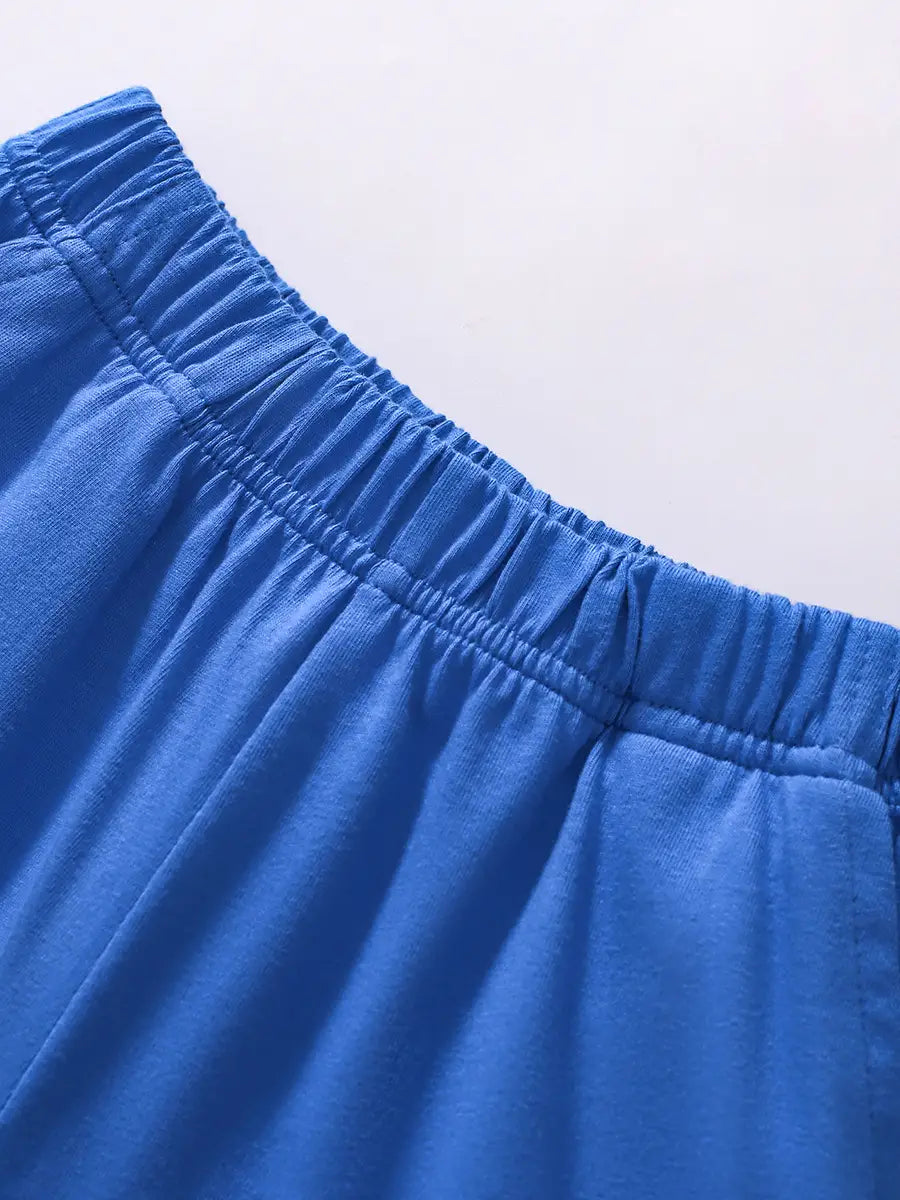 Boys Shark Print Shorts Suit - Blue - view 4