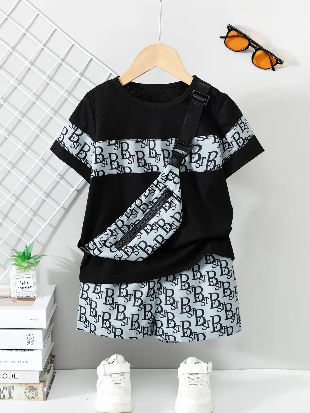 Kids 3-Piece Summer Outfit Set - With Matching Bag