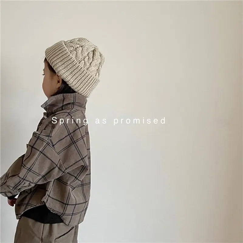 Kids Corduroy Plaid Shirt - 2 Colours, 80-140cm, 1-10 Years