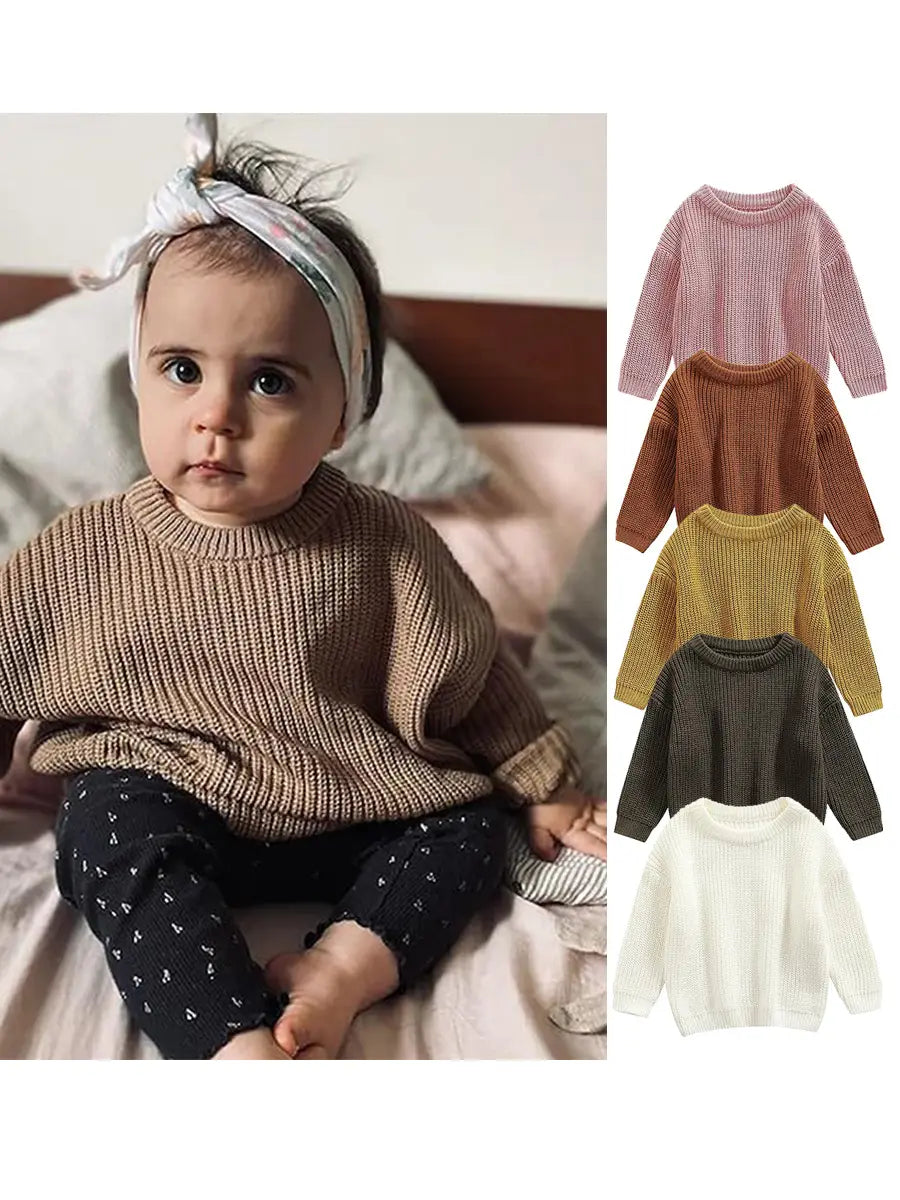 Kids Cotton Sweater - 9 Colours, 66 to 120cm, 3M to 6 Years