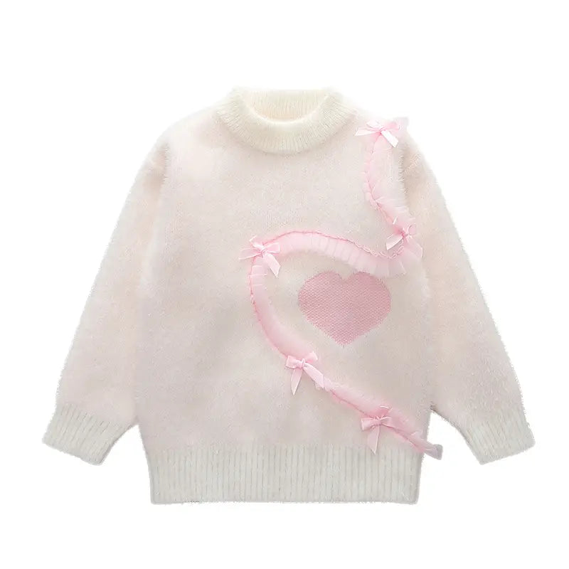 Girls Velvet Knit Sweater - 3 Colours, 110 to 150cm