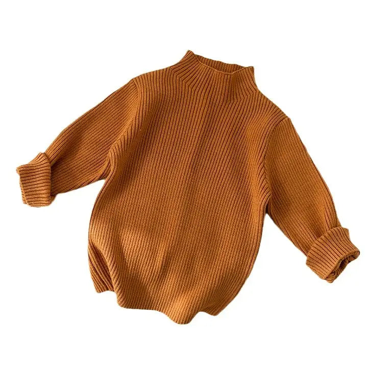 Girls Round Neck Knit Sweater - 3 Colours, 90cm
