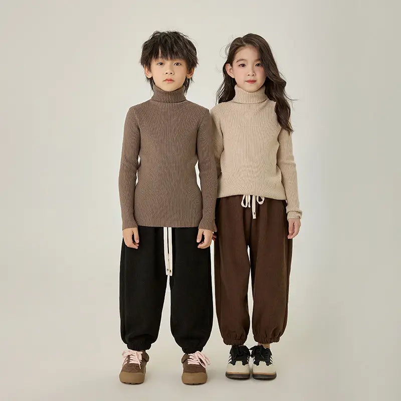 Kids Turtleneck Knit Top - 3 Colours, 100 to 160cm, 3-13 Years