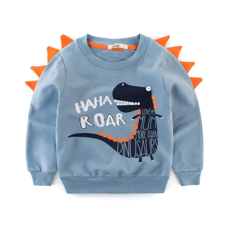 Boys Graphic Sweatshirt - Olive Green or Blue, 90 to 140cm