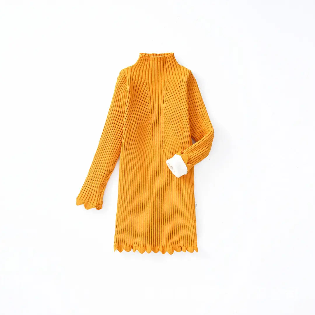 Girls Fleece Knit Pullover - 3 Colours, 90-160cm, Design 1