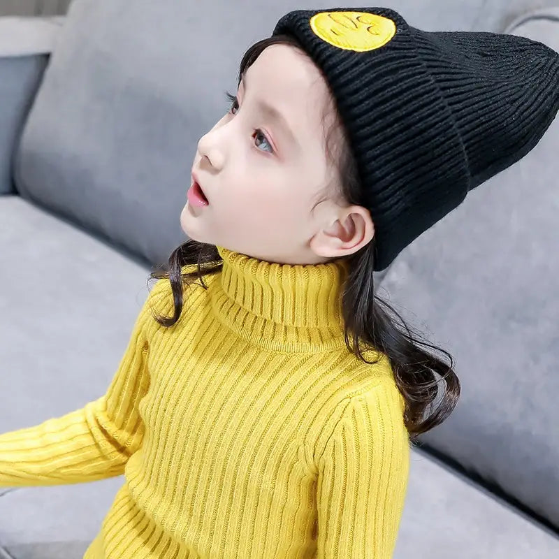 Girls Velvet Turtleneck Sweater - White, 90cm, 2 Years