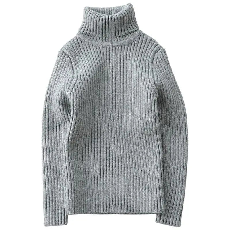 Girls Velvet Turtleneck Sweater - White, 90cm, 2 Years