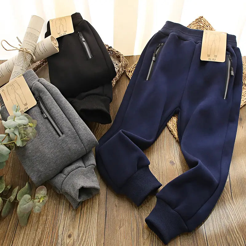 Boys Slim Fit Velvet Pants - 3 Colours, 170cm, 12 Years