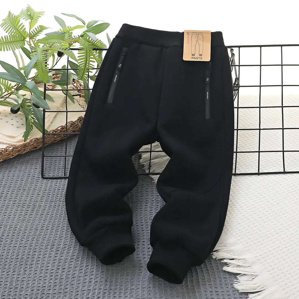 Kids Fleece Pants Zipper Pockets - 3 Colours, 170cm, 12 Years