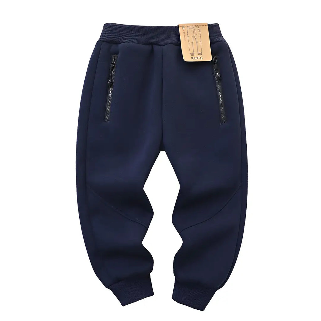 Kids Fleece Pants Zipper Pockets - 3 Colours, 170cm, 12 Years