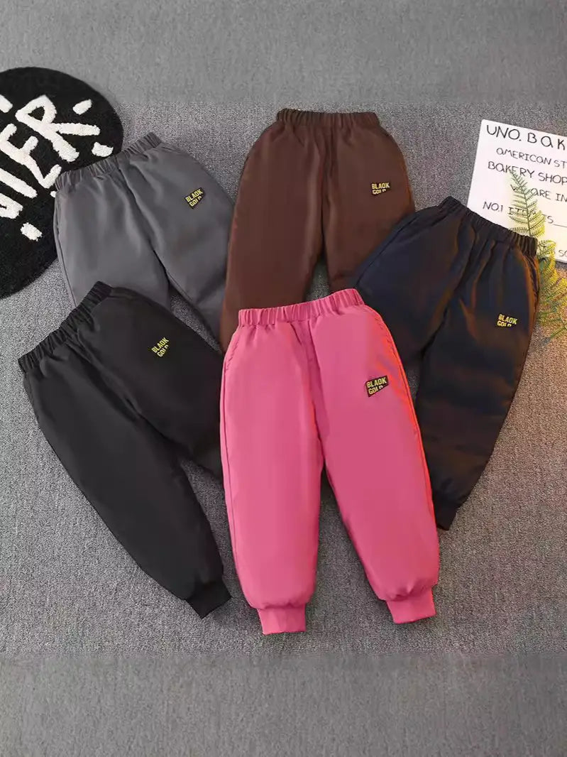 Kids Warm Down Pants - 3 Colours, 110 to 170cm, 4 to 12 Years