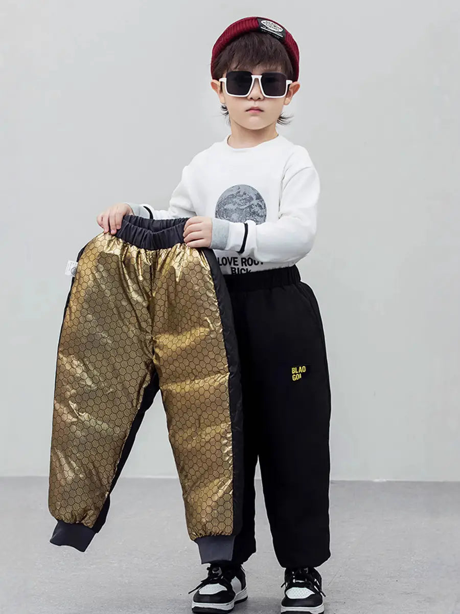 Kids Warm Down Pants - 3 Colours, 110 to 170cm, 4 to 12 Years