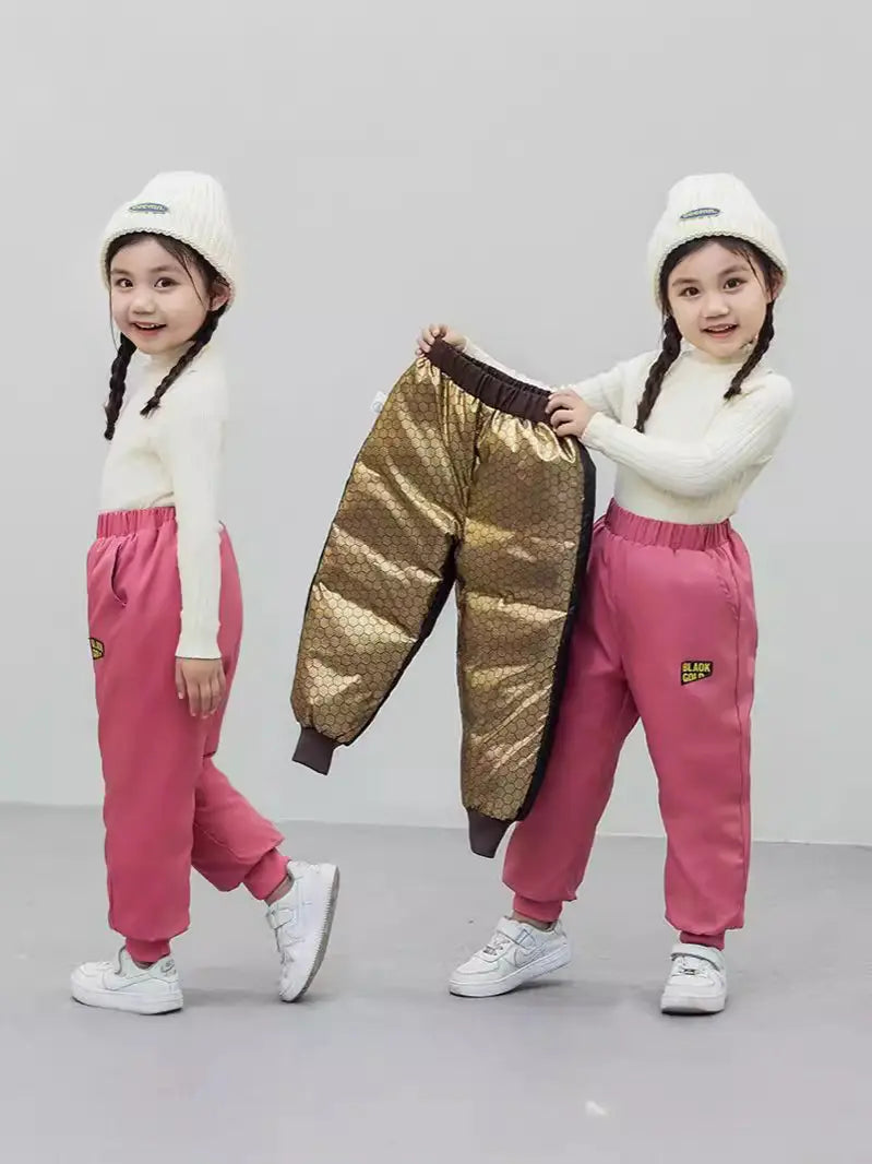Kids Warm Down Pants - 3 Colours, 110 to 170cm, 4 to 12 Years
