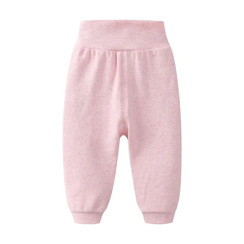 Baby High Waist Cotton Pants - 3 Colours, 6 Months to 2 Years