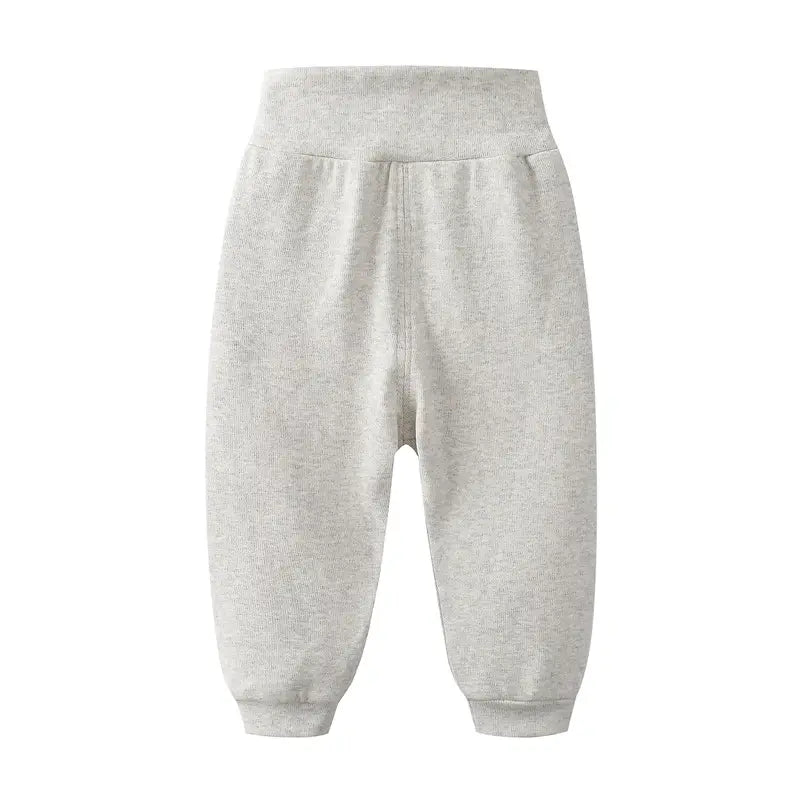 Baby High Waist Cotton Pants - 3 Colours, 6 Months to 2 Years