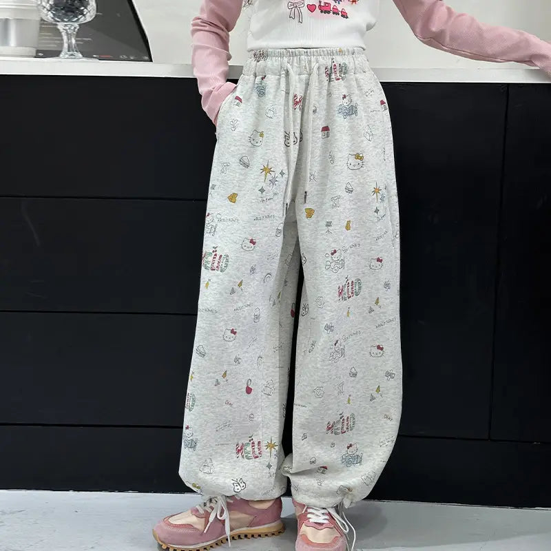 Kids Wide Leg Sweatpants - Grey, 120 to 170cm, 5 to 12 Years