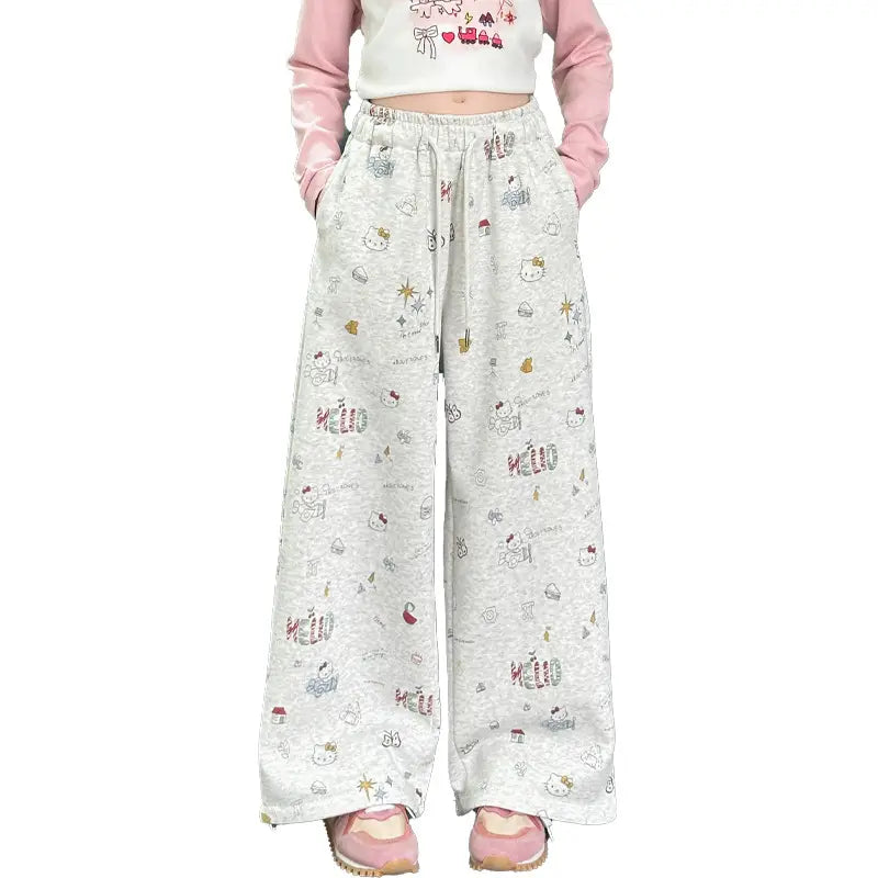 Kids Wide Leg Sweatpants - Grey, 120 to 170cm, 5 to 12 Years