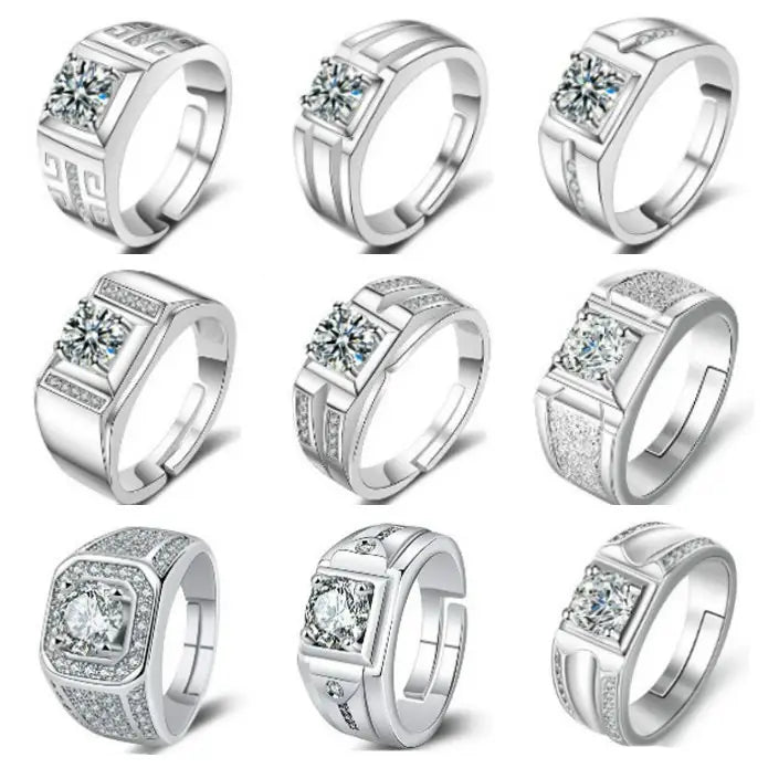 Gold Plated Couple Moissanite Wedding Ring for Women