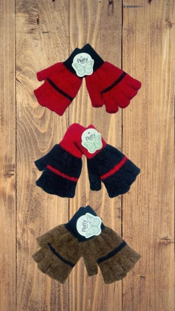 Women's Wool Fingerless Gloves - Multicolour, Set of 3