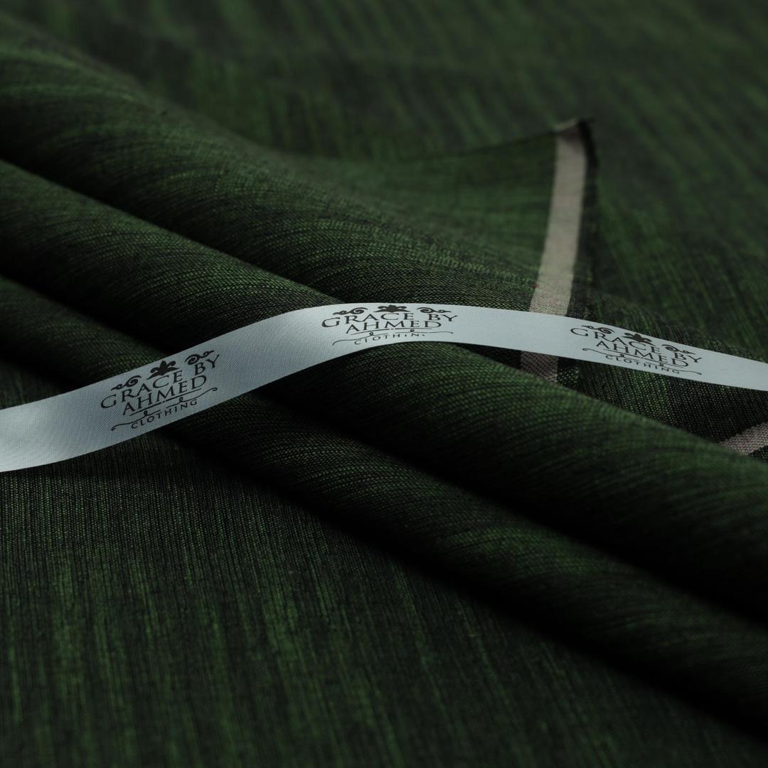 Men's Khaddar Suit - Green Textured, 7 Meter Unstitched