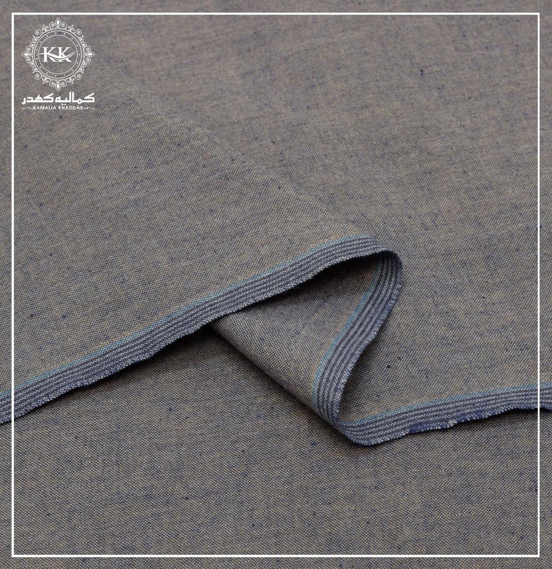 Men's Unstitched Khaddar Suit - Grey Plain, 7 Meter