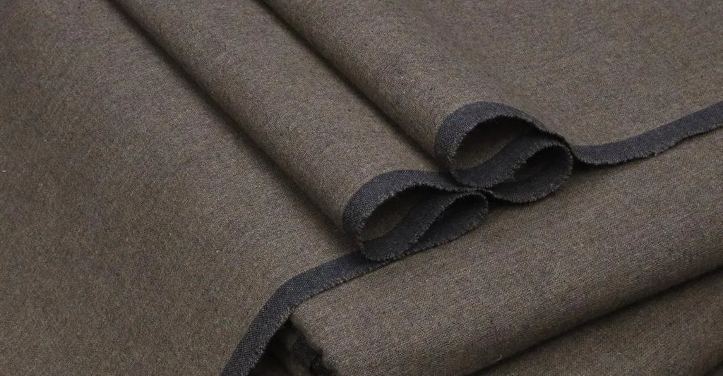 Men's Khaddar Suit - Brown Plain, 7 Meter Unstitched