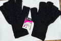 Unisex Fingerless Wool Gloves - Black, Plain, 1 Pair