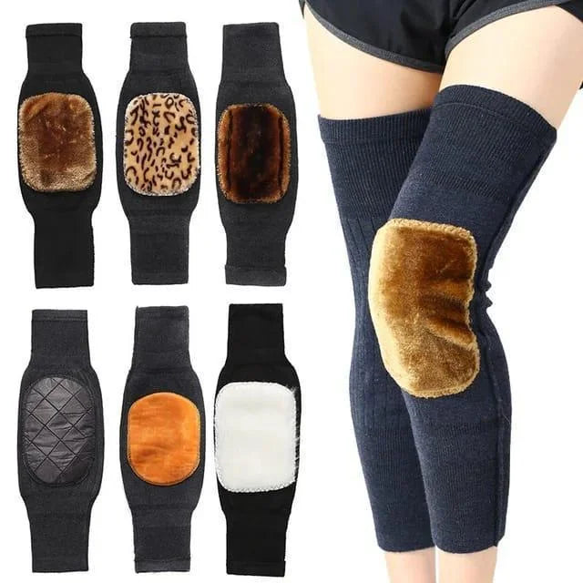 Unisex Wool Leg Warmers - Black, Pack of 2, Free Size