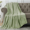 Fleece Blanket - Green, Double Bed 89 x 90 Inches