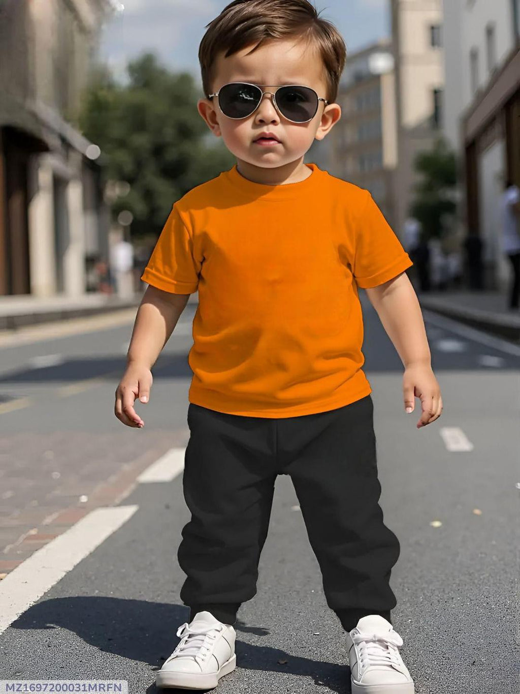 Boys & Girls Jersey Tracksuit - Orange, Ages 5-10 - view 4