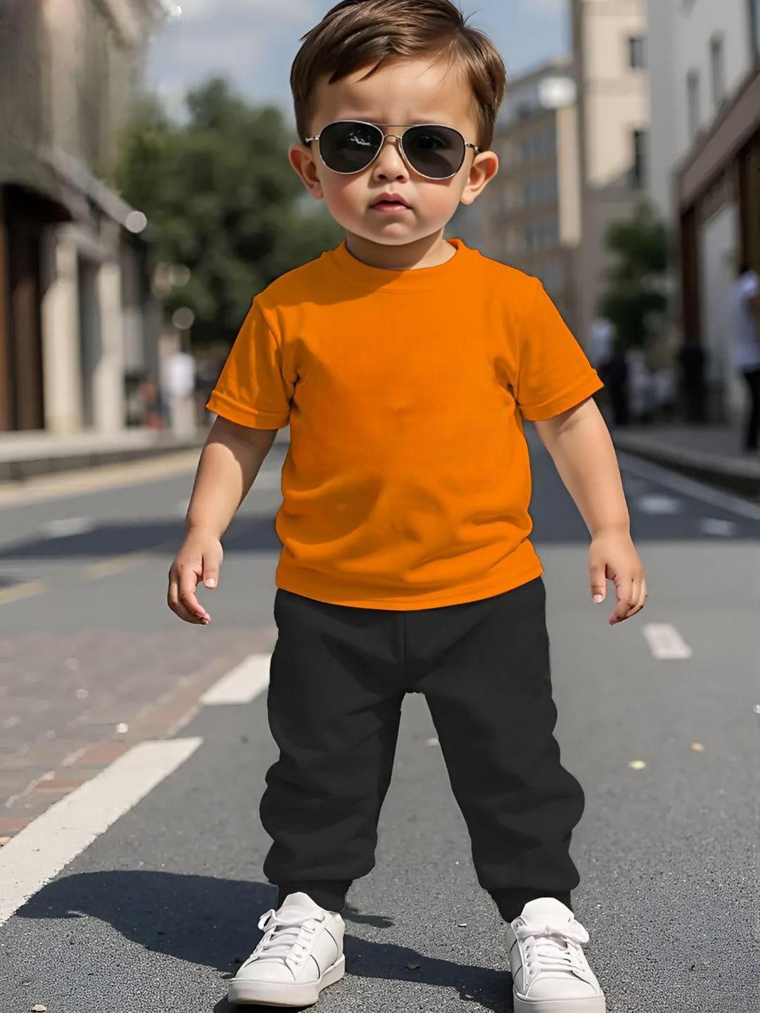 Boys & Girls Jersey Tracksuit - Orange, Ages 5-10