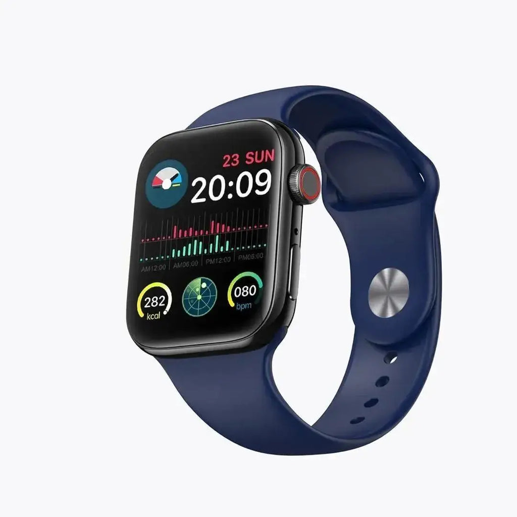 Smart Watch - Black, Metal Case with Silicone Strap