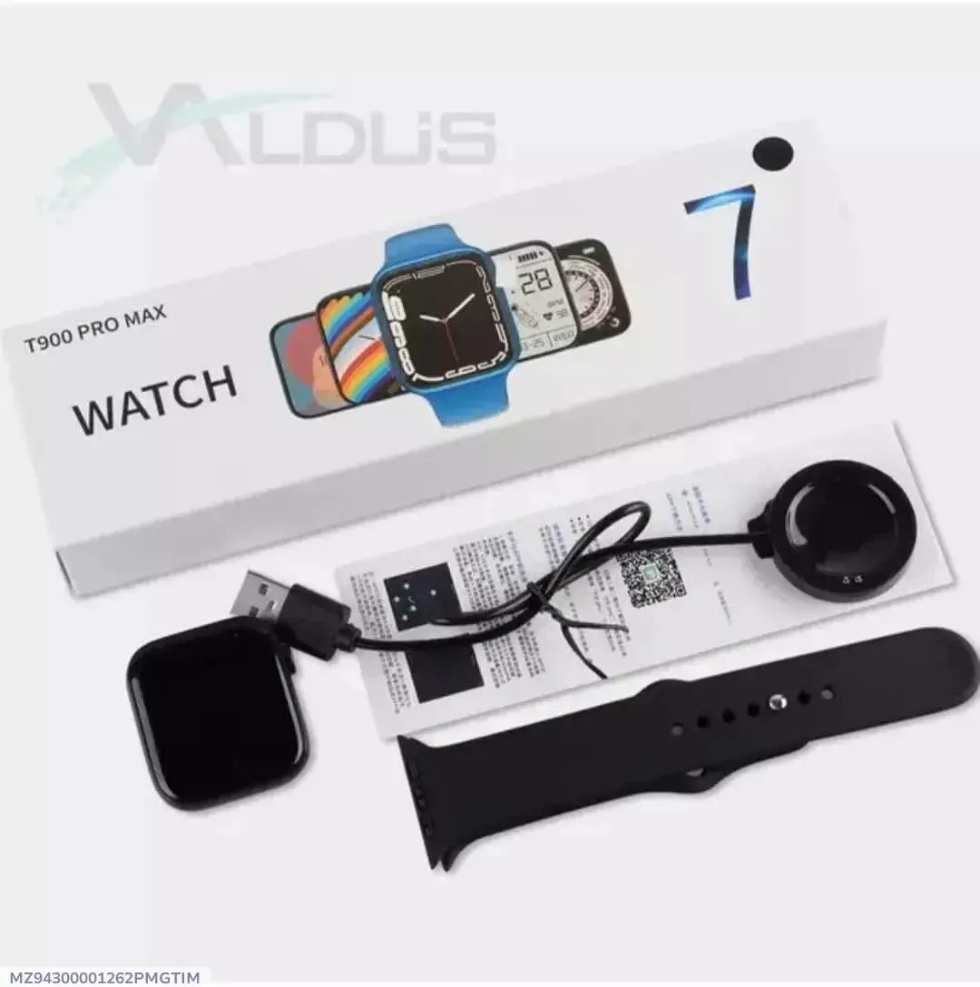 Smart Watch - Black, Metal Case with Silicone Strap - view 3