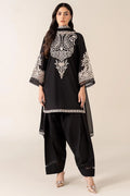 Black Embroidered Lawn Suit - 2-Piece Unstitched (Design 2)