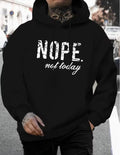 Men's Slogan Fleece Hoodie - Black Winter Wear