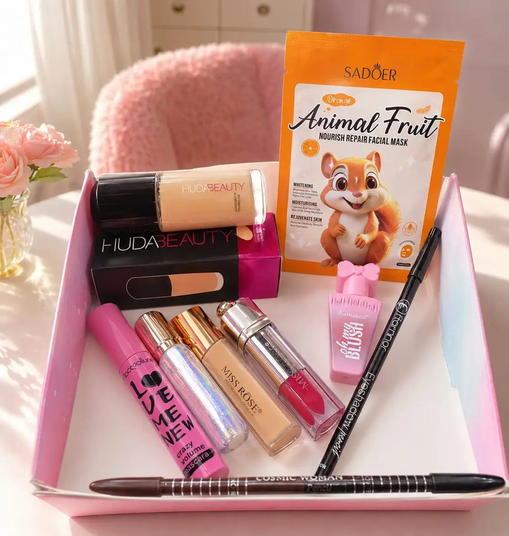 9 in 1 Makeup Kit - Foundation, Mascara, Lipstick, Eyeshadow