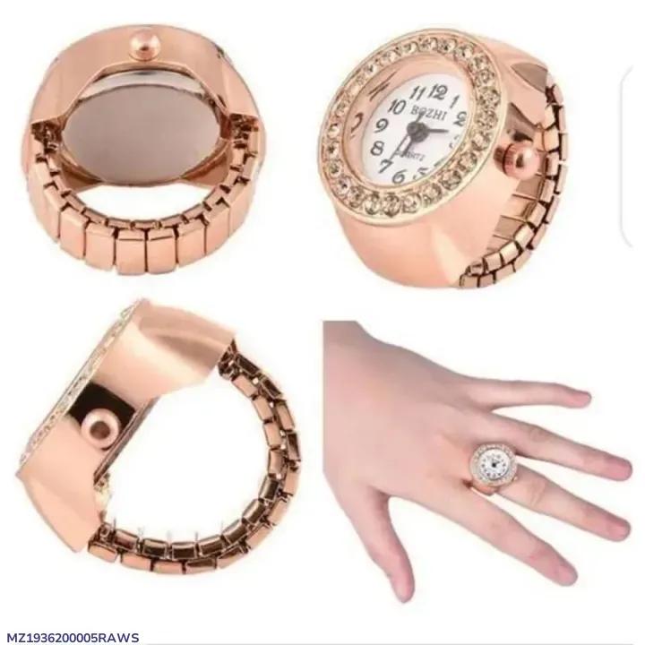 Women's Rose Gold Watch - Crystal Bezel, Adjustable Strap - view 4
