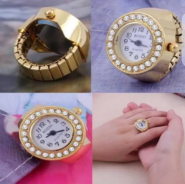 Women's Rose Gold Watch - Crystal Bezel, Adjustable Strap - view 2