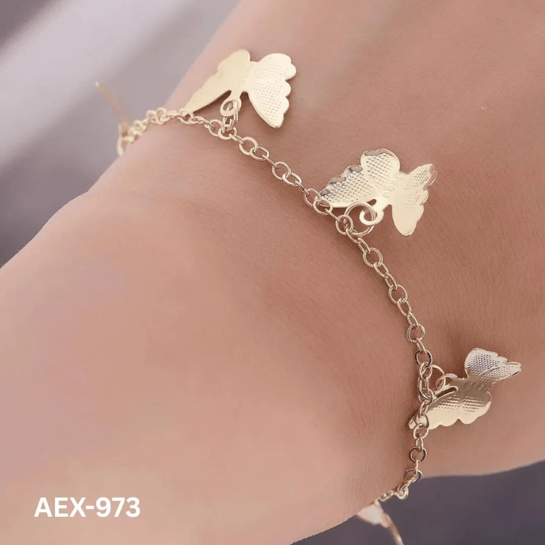 Golden Butterfly Chain Bracelet for Women - view 2