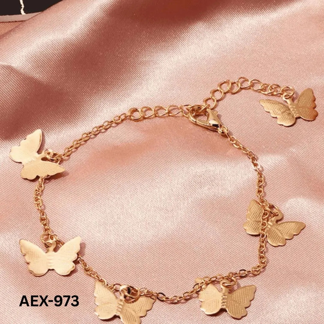 Golden Butterfly Chain Bracelet for Women