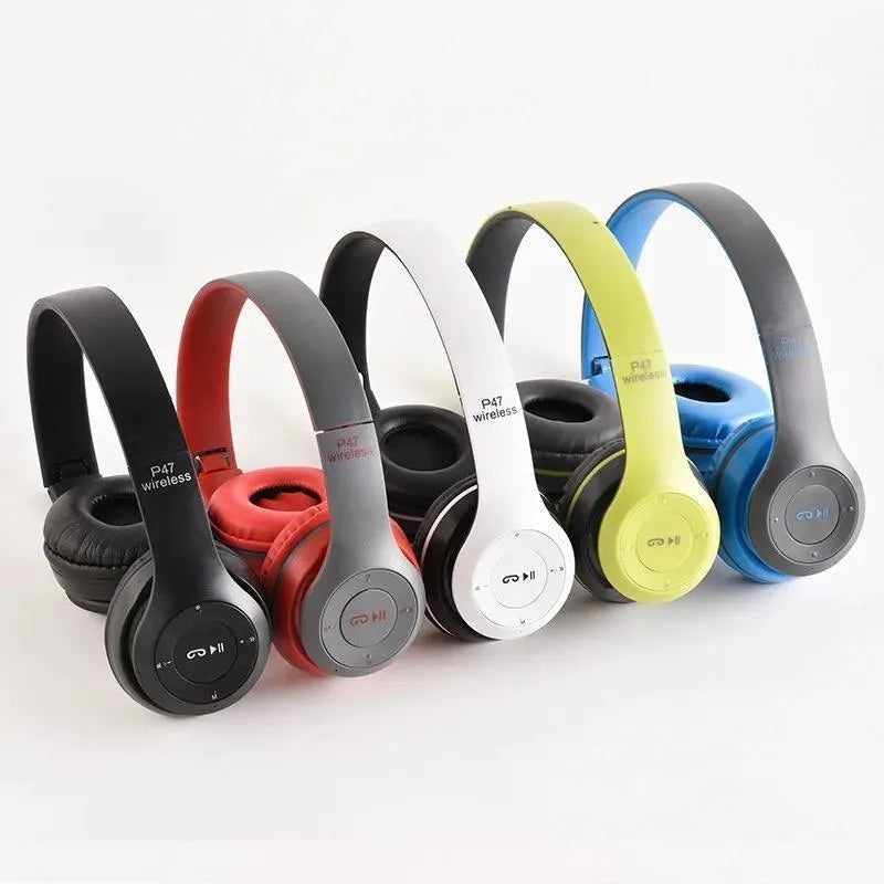 P47 Wireless Headphones Black Fast Charge Battery