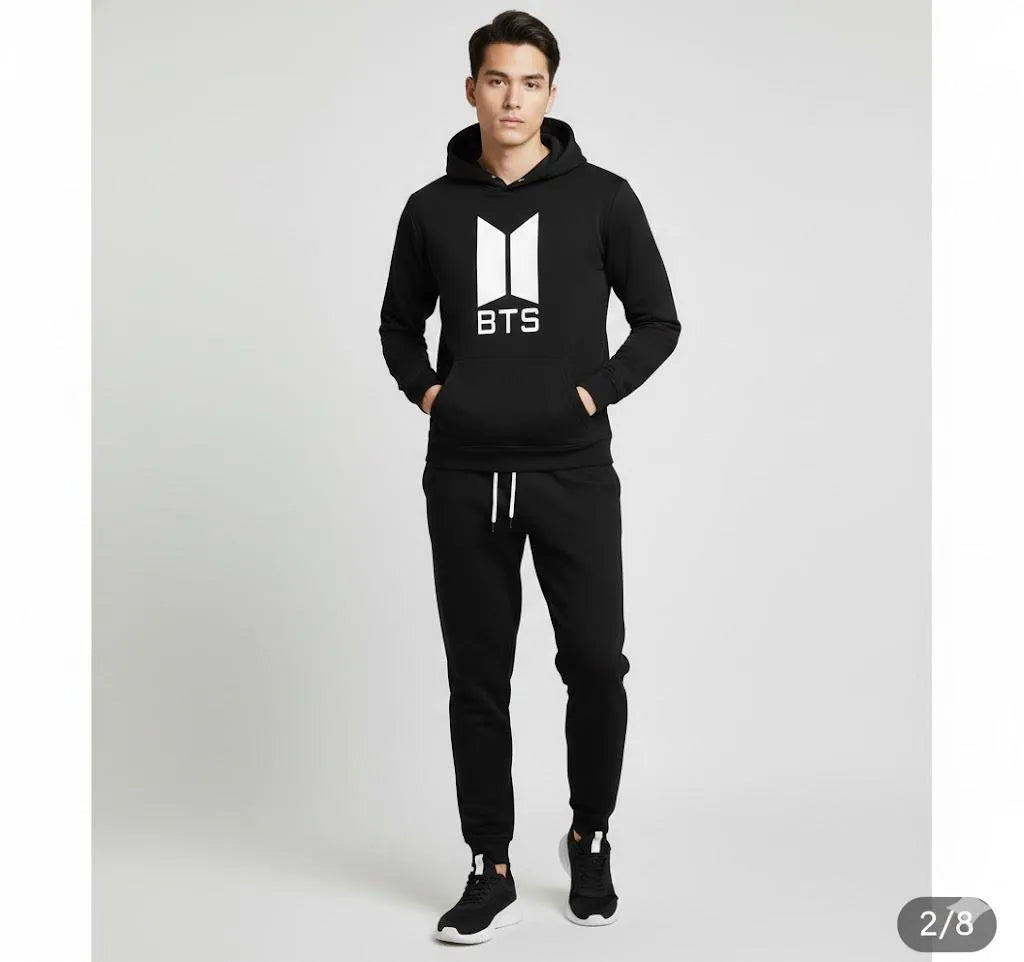 Men's Printed Hoodie Track Suit - 2 Piece Polyester - view 2