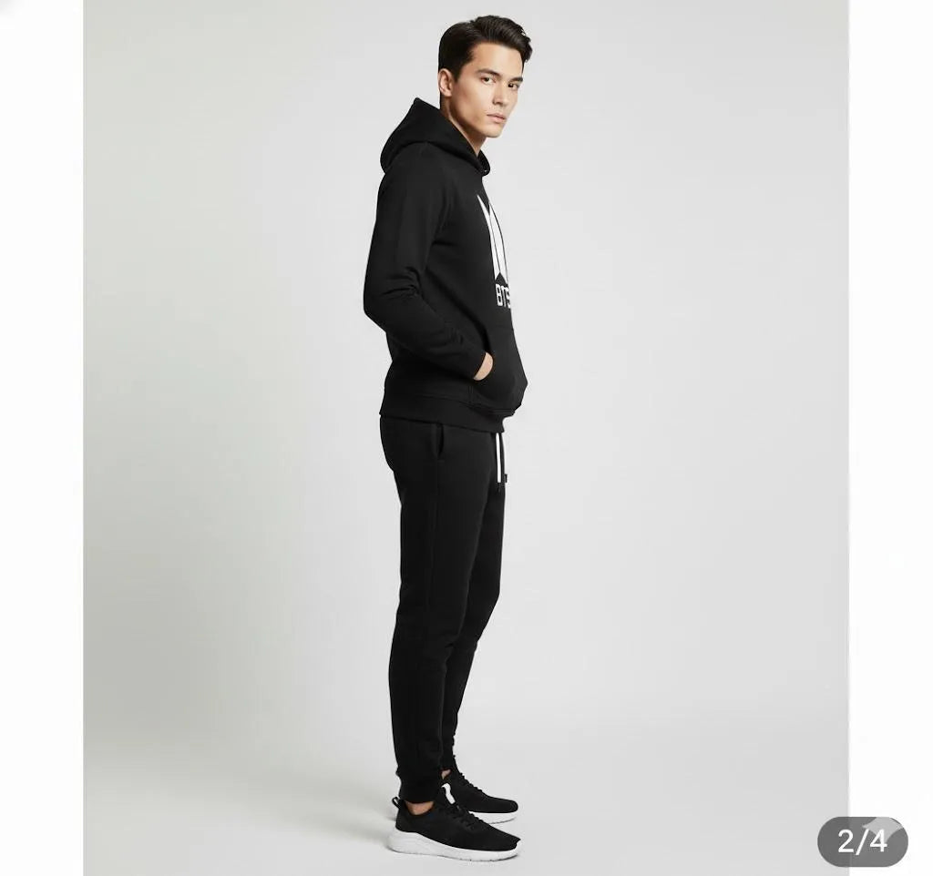 Men's Printed Hoodie Track Suit - 2 Piece Polyester - view 3