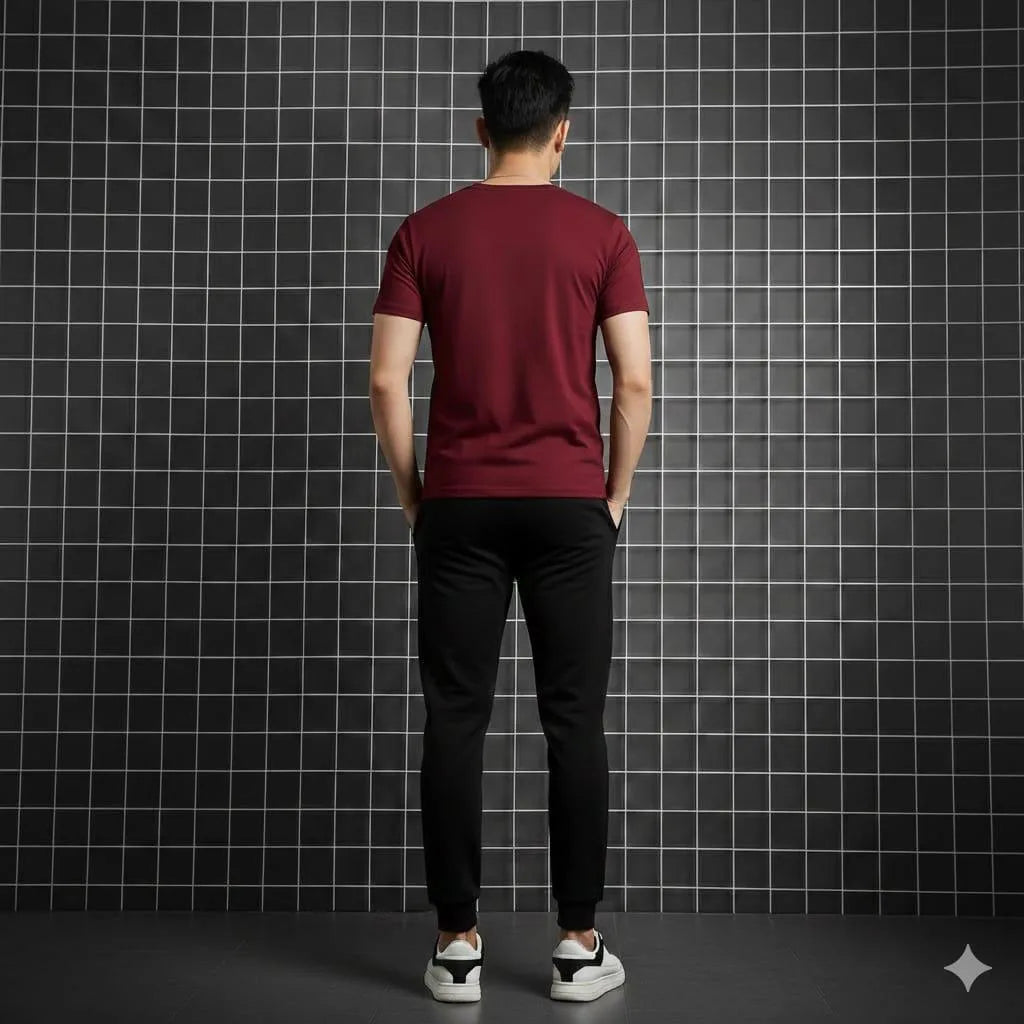 Men's 67 Graphic Track Suit - Maroon & Black, 2 Piece - view 4