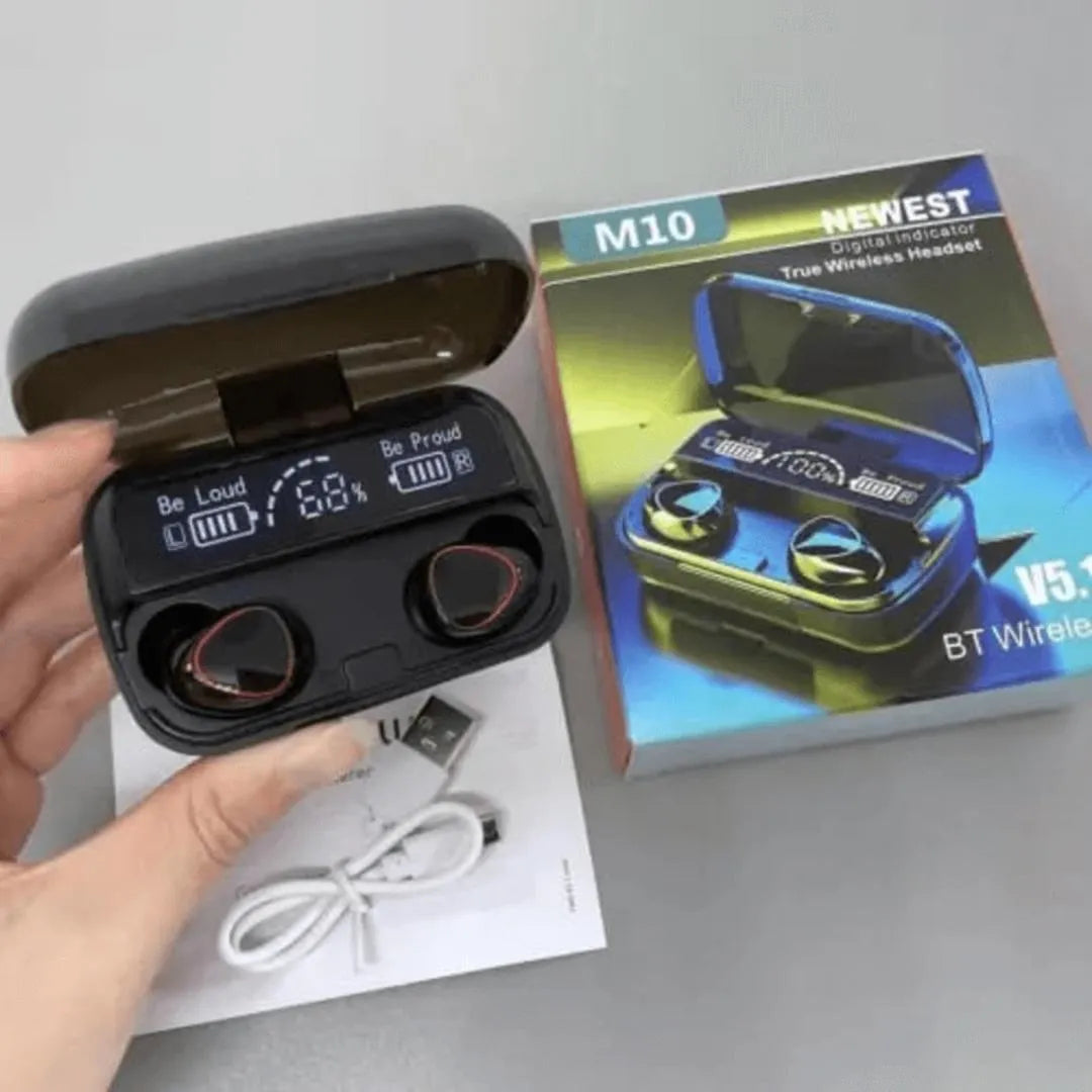 M10 Pro Bluetooth 5.1 Earbuds with Touch Control & LED Display - view 3