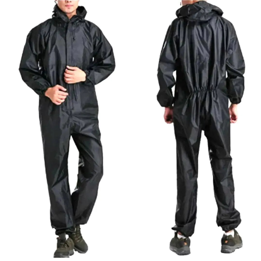 Men's Waterproof Rain Suit - Black, Full Body - view 2